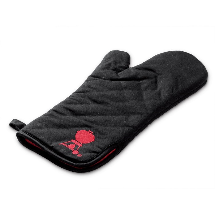 Barbecue Mitt - Black With Red Kettle